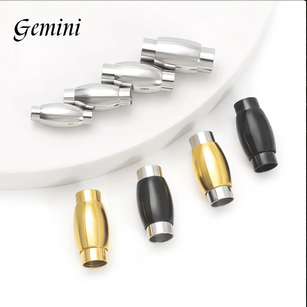 10Pcs Stainless Steel Magnetic Clasps 3/4/5/6mm Leather Cord Clasps Magnet Hook Jewelry Making Findings DIY Bracelet Accessories