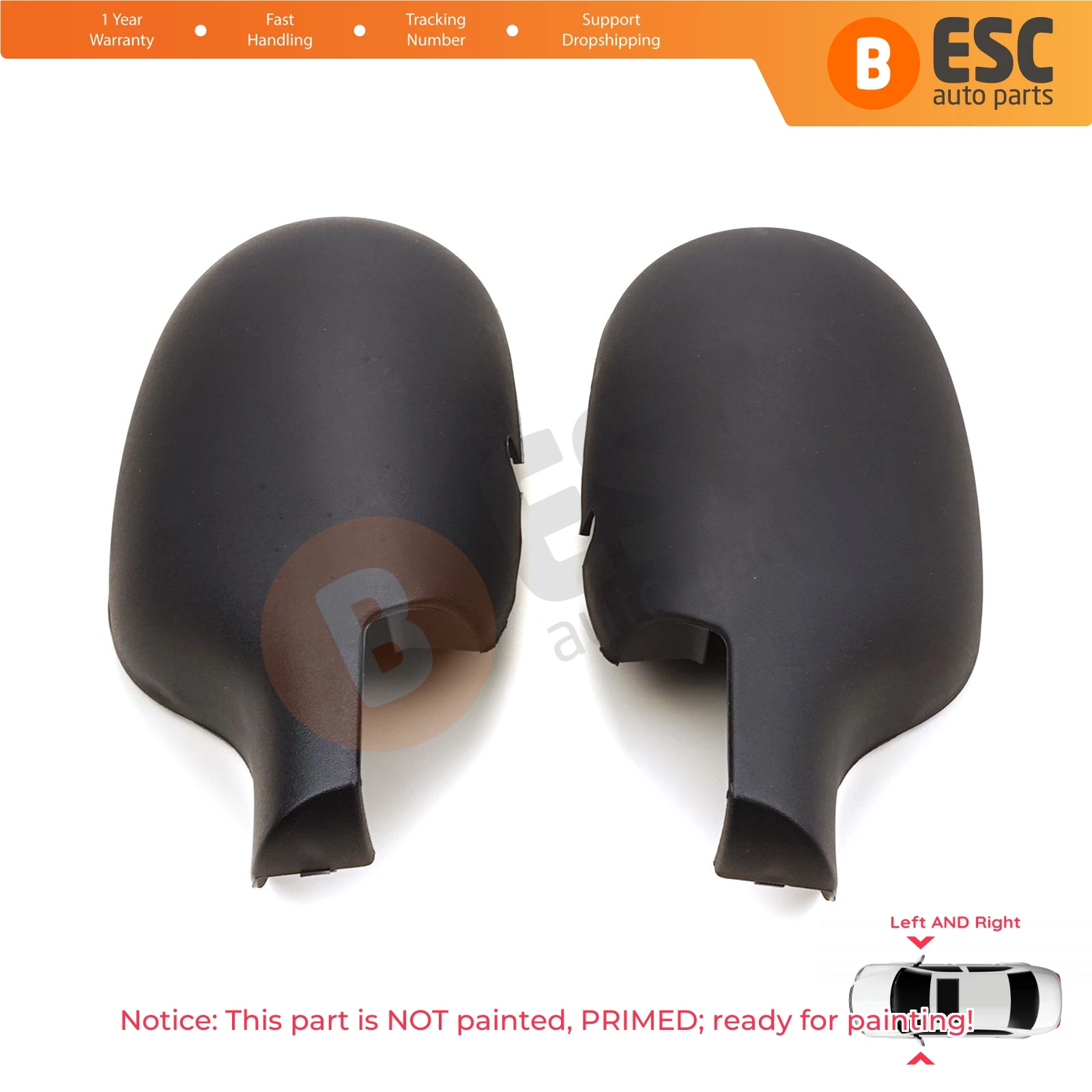 ESP1105 Car Side Wing Mirror Shell Scull Cap Cover Left Right 7701471854 1855 for Renault Clio Symbol Megane Scenic 1 Thalia 1