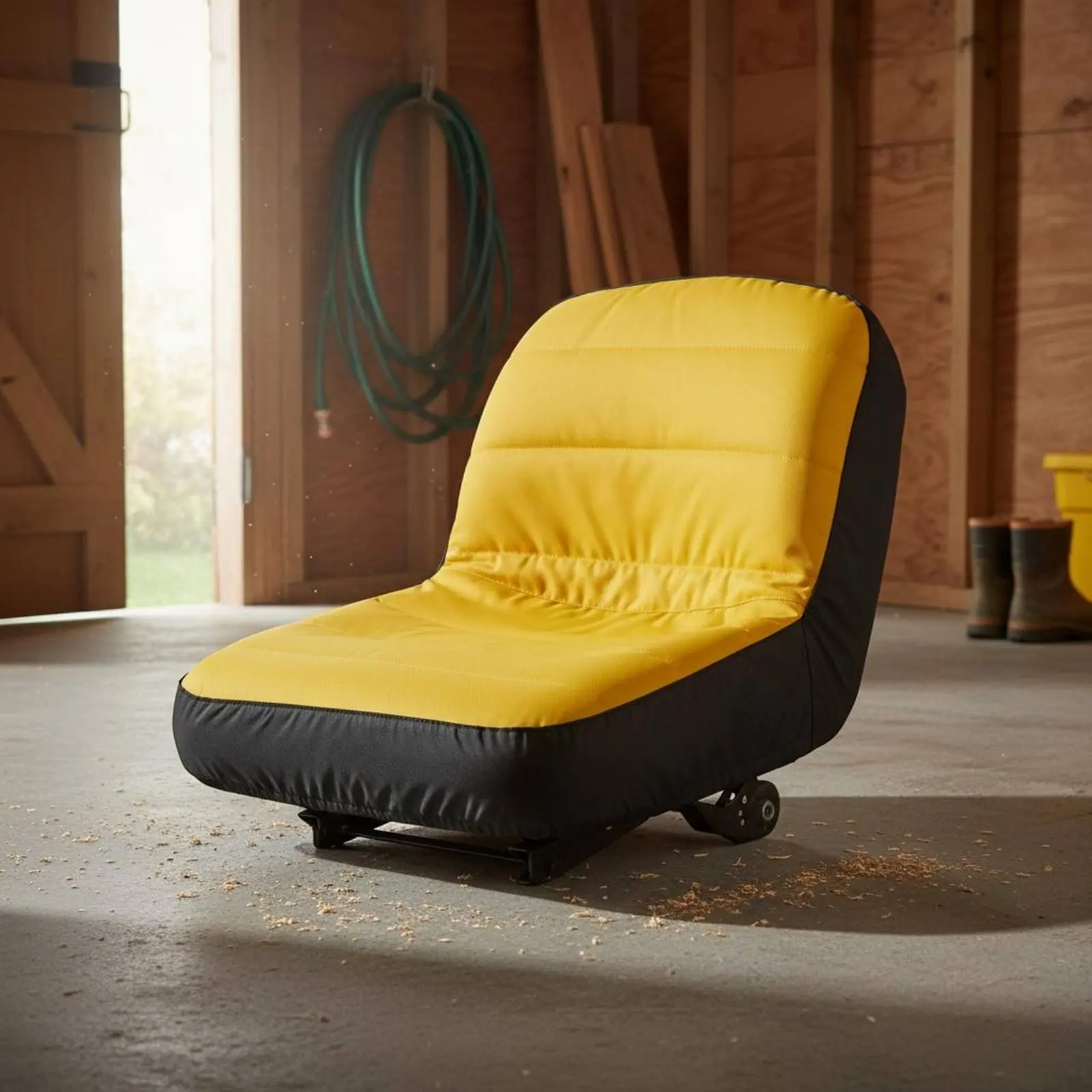 Lawn Mower Seat Cover Water-Resistant Tractor Seat Cover Vehicle Accessory Protects Against Weather and Damage Elastic Hem