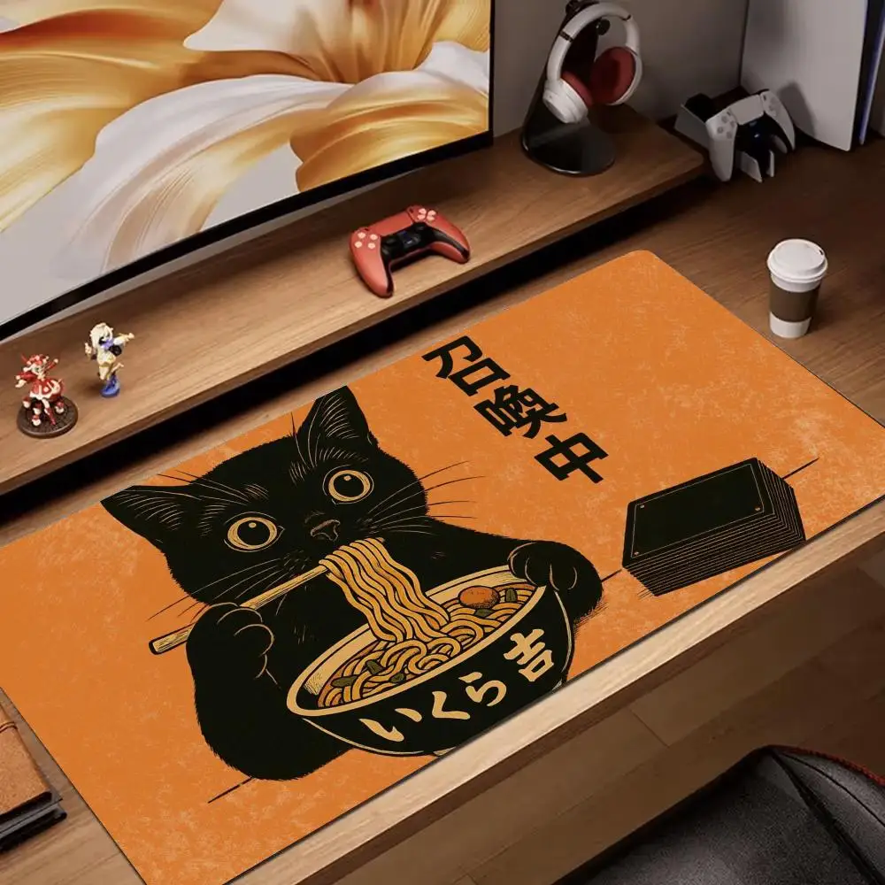 

Japanese illustration anime Mouse Pad gaming mats XXL desk mat pc accessories expansion pad rubber anti-slip base edge-locking