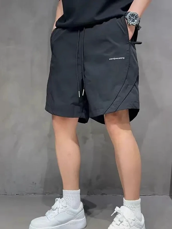 

Qui Dry Thin Summer Workwear orts Loose Straight Leg Men's Five-Quarter Pants Casual Comfortable Breathable Sweatpants