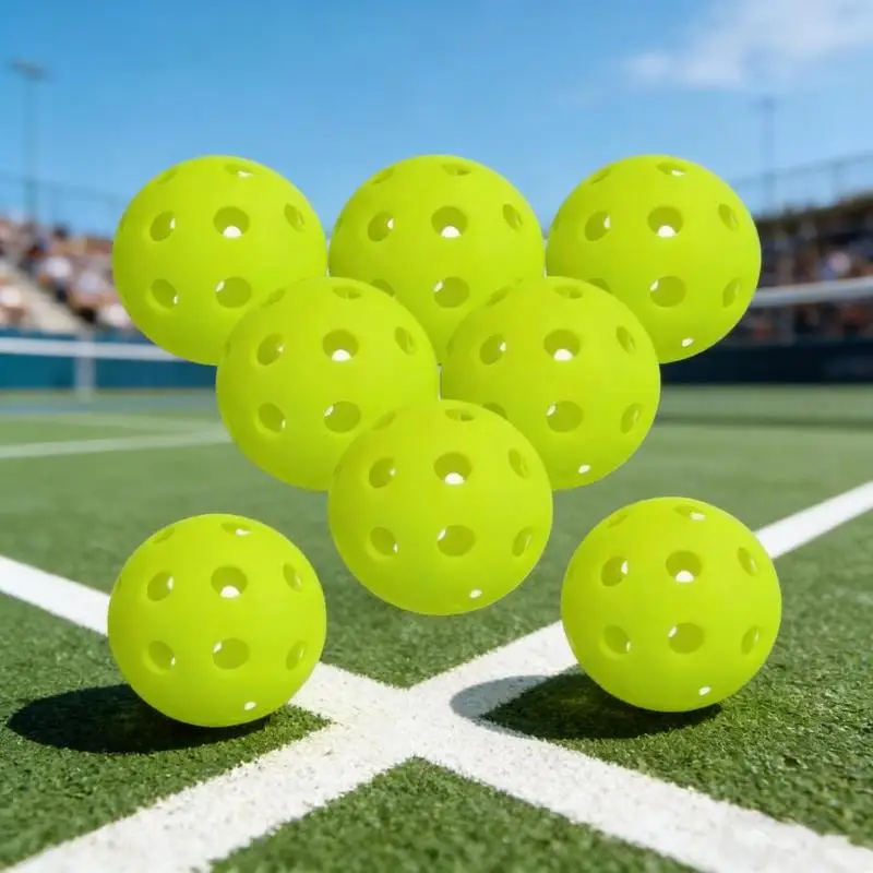 Outdoor Sports Pickleball Balls 74MM Size 40 Holes Long Lasting Construction for Teams Competitions