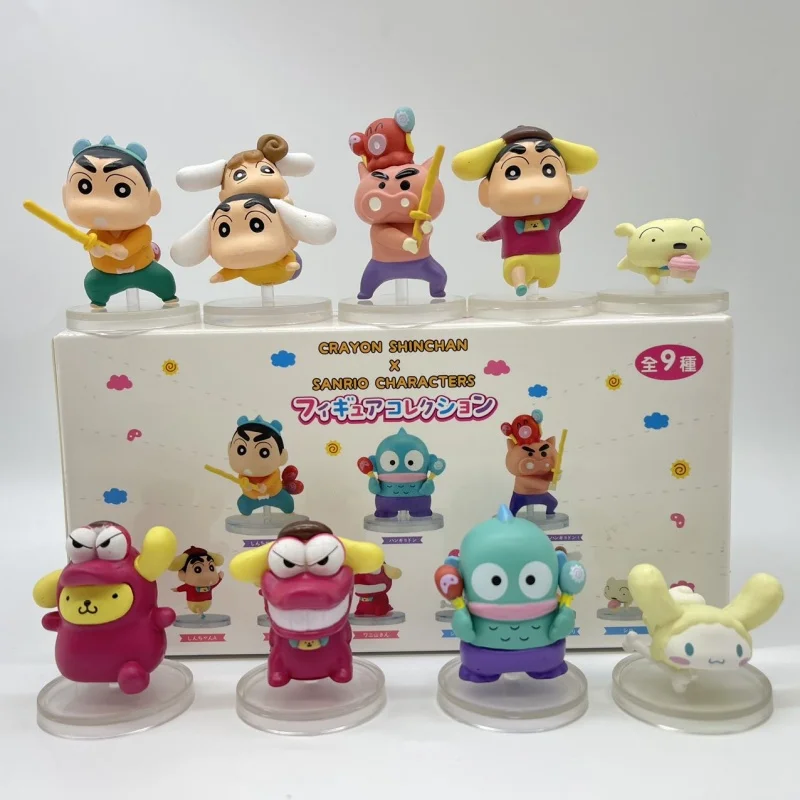 

Sanrio Crayon Shin-Chan Co Branded Action Figures Model Ornament Cute Collectible Birthdaybirthday Gift Toys