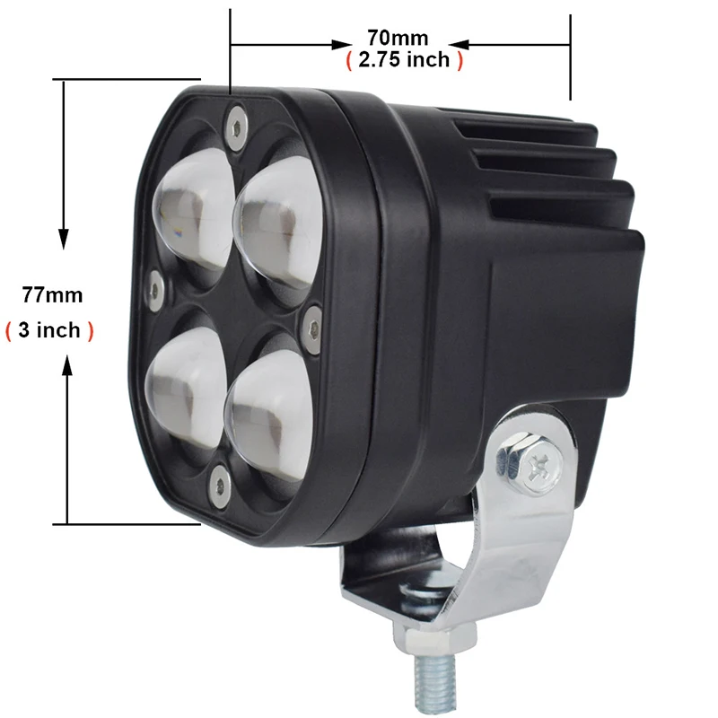 LED-Licht 40W Auto-Scheinwerfer Zweifarbige Motorrad-Spotlights Linse Für LKW ATV UTV Offroad 4x4 Jeep 12V 24V 3 Zoll Nebelscheinwerfer – Detail 8