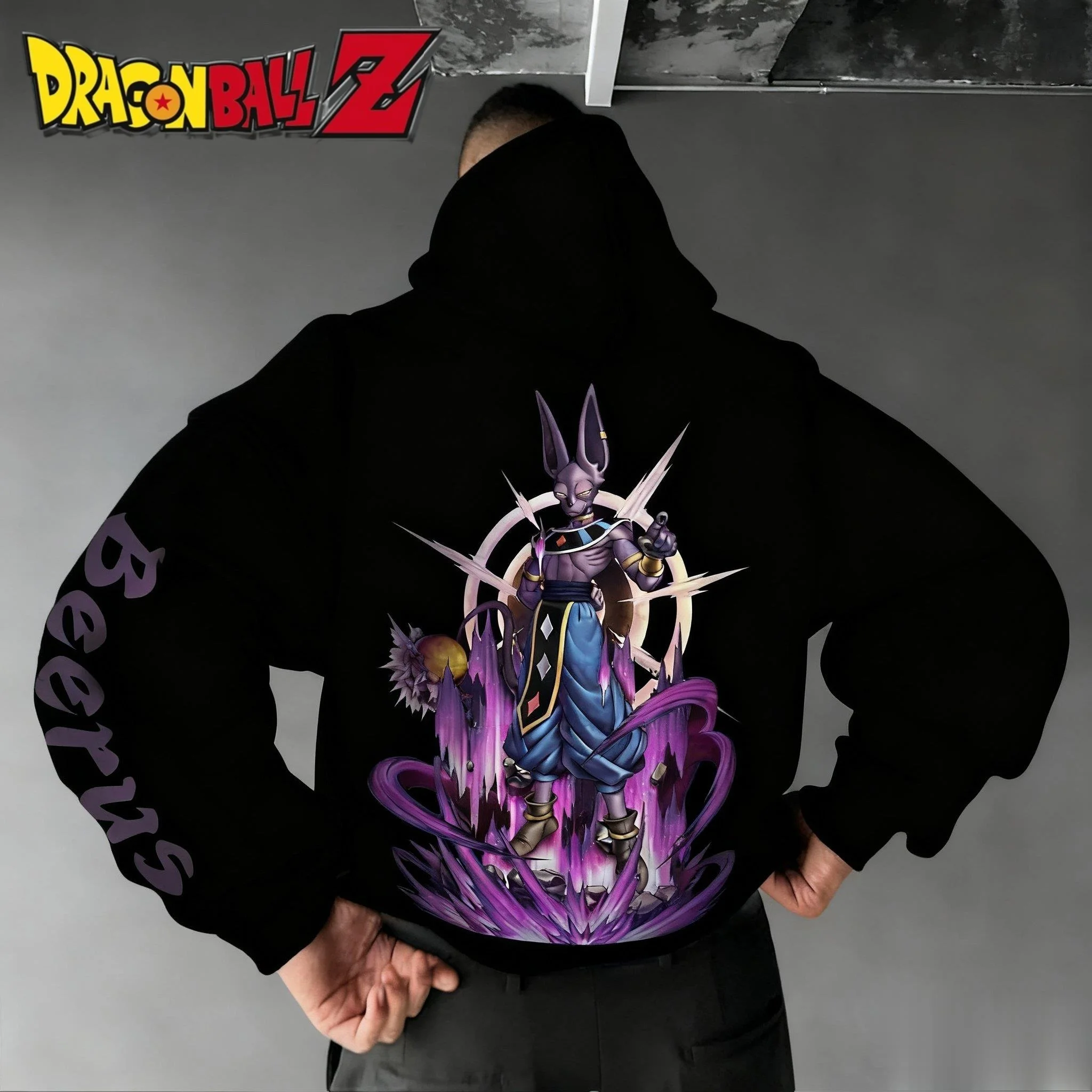

Oversized Dragon Ball Beerus Hoodie Men Women Pullover Sweatshirt Anime Print Casual Streetwear Cosplay Jacket Top Spring Autumn
