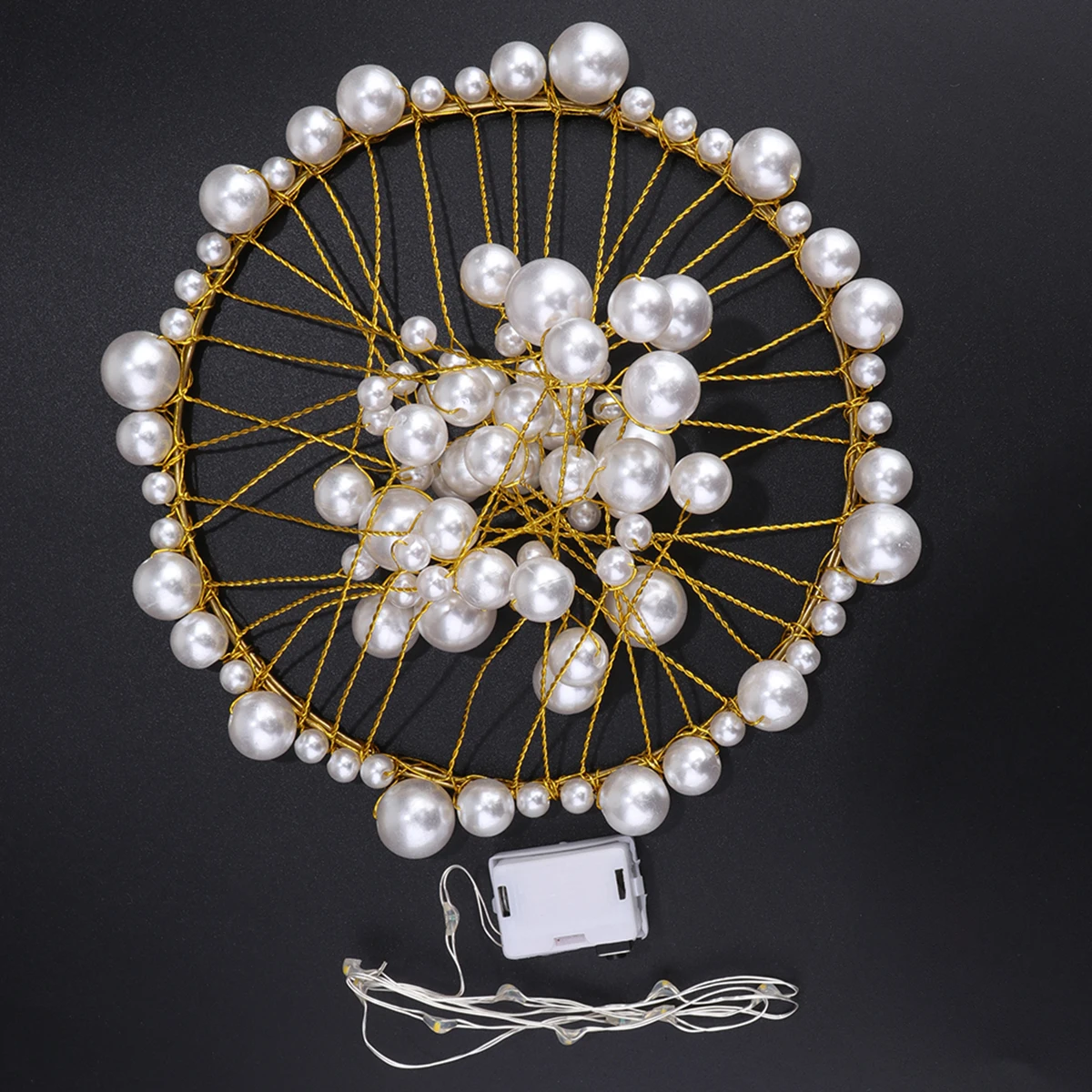 

Glowing Pearl Crown Baking Decor Decoration Round Cake Topper Decortation for Ornament
