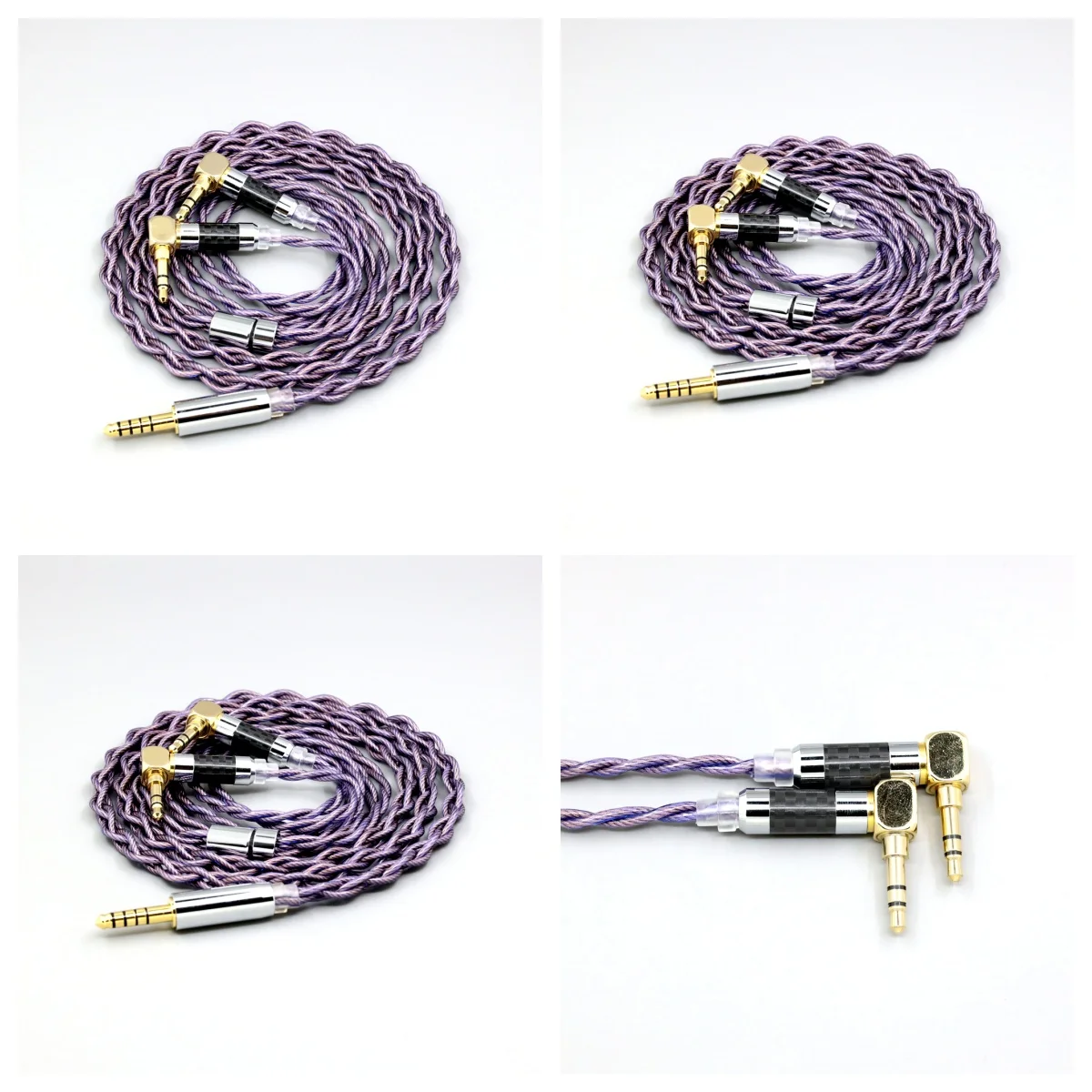 

Type2 1.8mm 140 cores litz 7N OCC Headphone Earphone Cable For Verum 1 One L Shape 3.5mm Pin 4 core LN007876