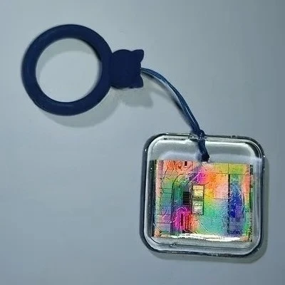 CPU Wafer Keychain Processor Memory Chip Glue Drip Decoration Intel Amd Silicon Wafer