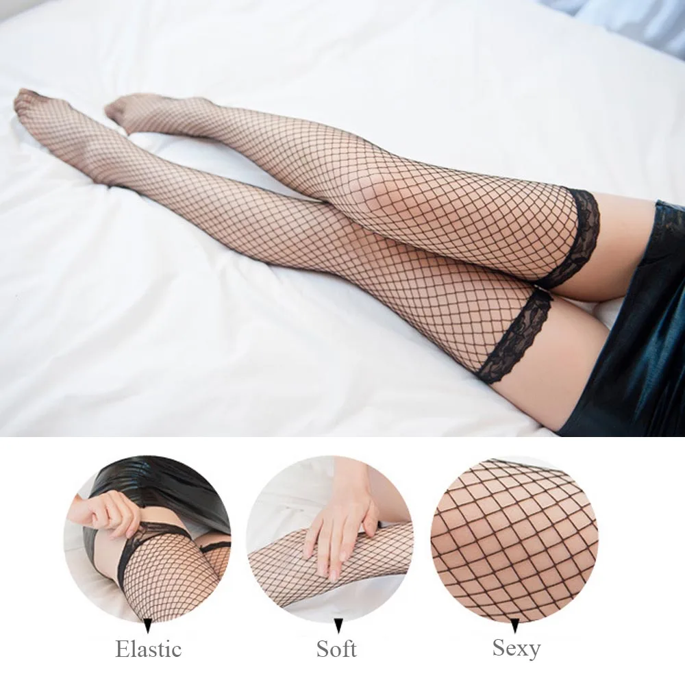 Hollow Mesh Socks Lace Fishnet Stocking Erotic Lingerie For Women Teddy Baby Doll Sex Costumes Adult Products