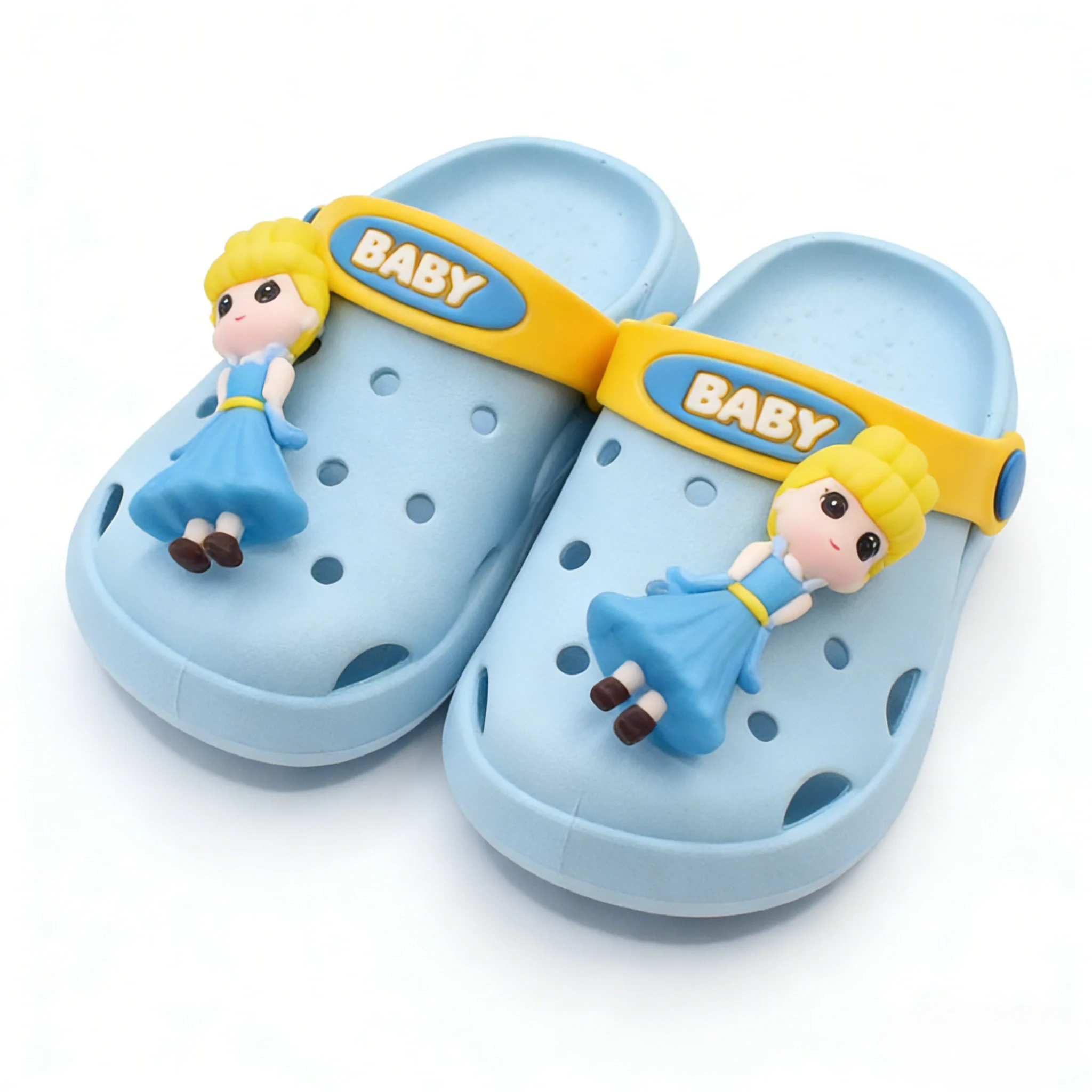 

Disney Kids'Slippers Alice EVA Summer Flat Shoes For Children Anti-slip Breathable Home Slipper Designer Blue Pink Size 20-33