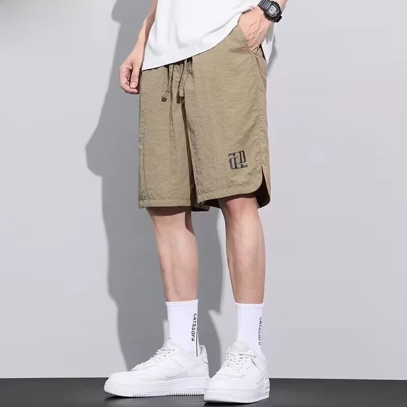 

TUCANO Ice Silk Thin Qui Dry Casual orts Men's Summer Korean Version Color Loose Five-Quarter Pants Straight Leg