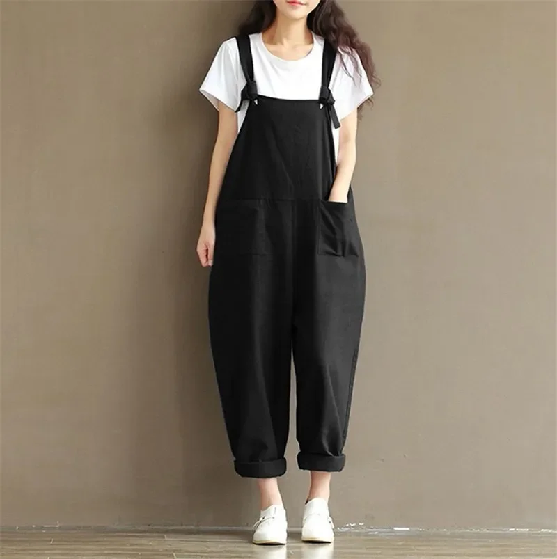 Maternity Bib Pant Suspender Trouser Casual Female Women One-Piece Wide Leg Romper Overalls Strap Jumpsuit Streetwear Plus Size