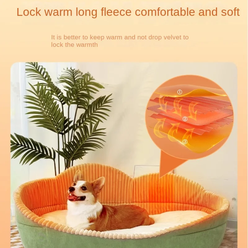 Dog Nest Winter Warm Small Dog Pet Mat Seasonal Universal Teddy Dog Bed Winter Detachable and Washable Sleep Mat