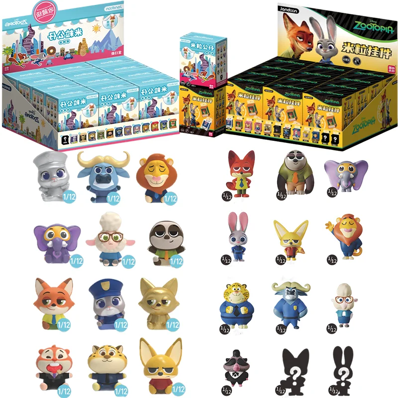 جديد ديزني Zootopia جودي هوبس نيك وايلد بوجو كلاهاوسر أنيمي نموذج نموذج الأرز الحبوب دمية صندوق أعمى لعبة حلية هدية عيد ميلاد #1