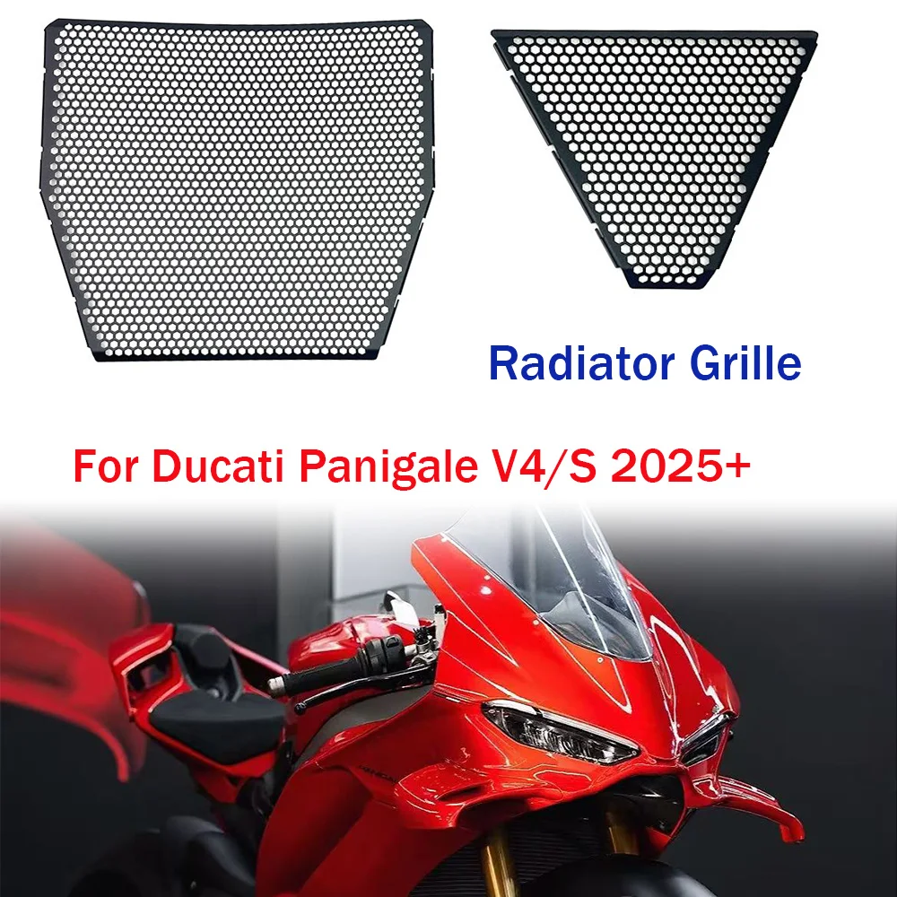 

V4 S New Motorcycle radiator grille protective cover For Ducati Panigale v4 s V4S 2025 Water tank guard net protection plate