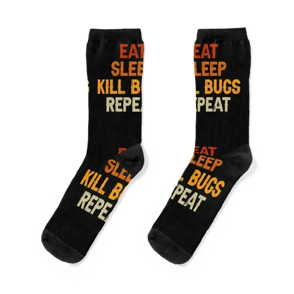 Exterminator Eat Sleep Bugs Pest Control Socks funny sock floor ankle gym Socks For Girls Men's