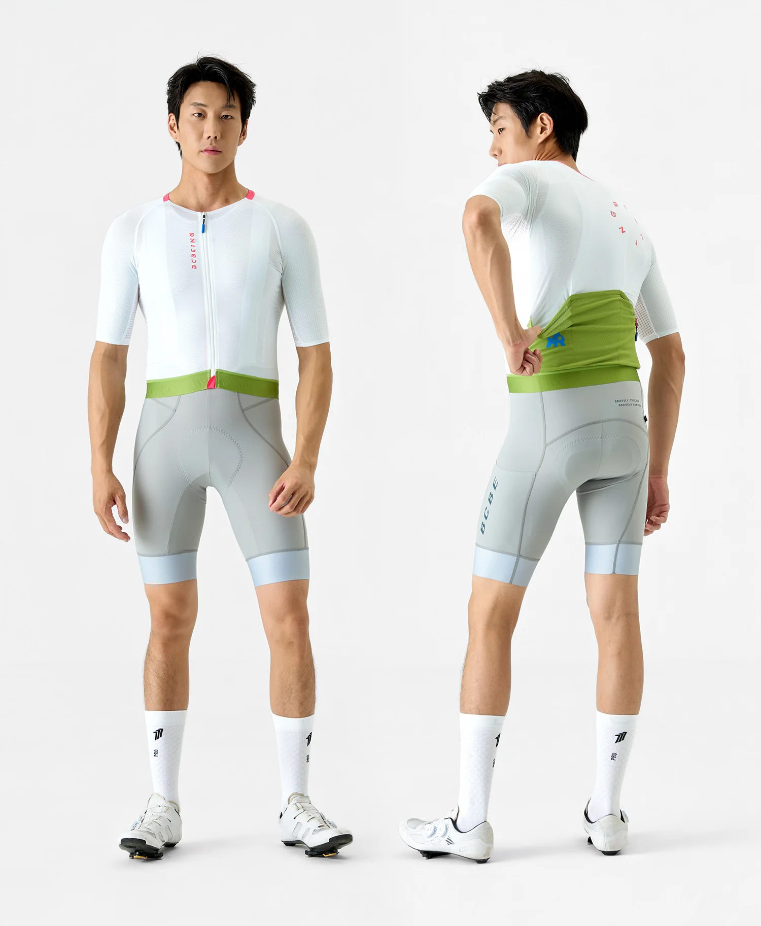 BCBE-ING Herren Aero-Radtrikot, kurzärmelig, Sommer, leicht, hohe Elastizität, atmungsaktives Mesh-Gewebe, schmal geschnitten, Radtrikot. – Detail 12