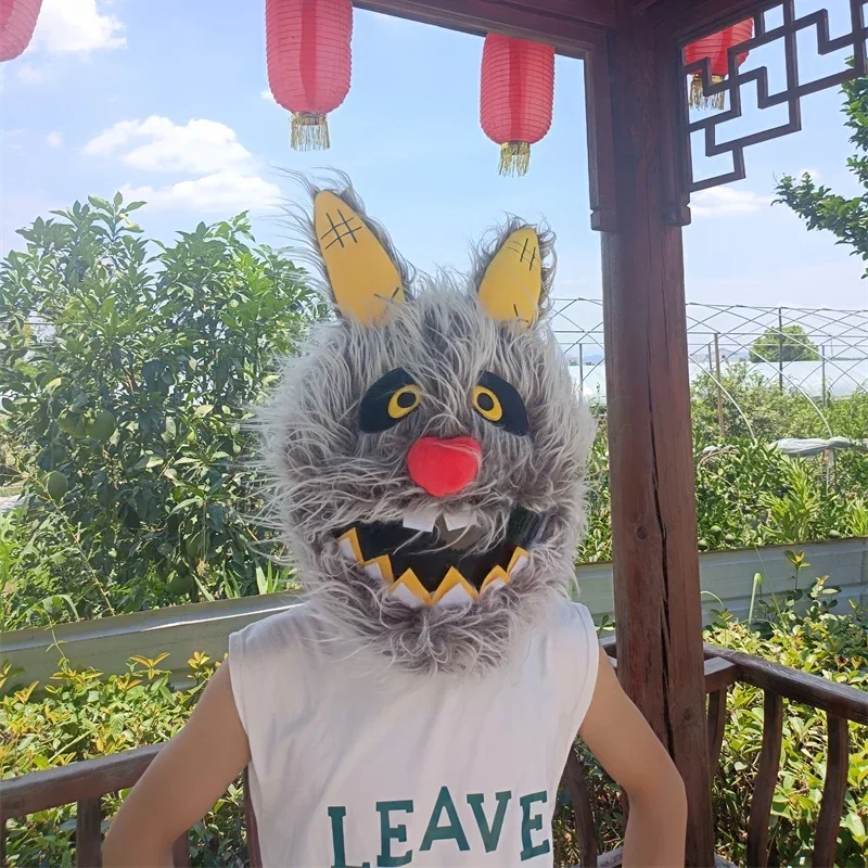 Helmet Protection Headgear Cover Cartoon Fluffy Scar Rabbit For Motorcycle Full-Face Case For Outdoor Fun Personalized Helmets