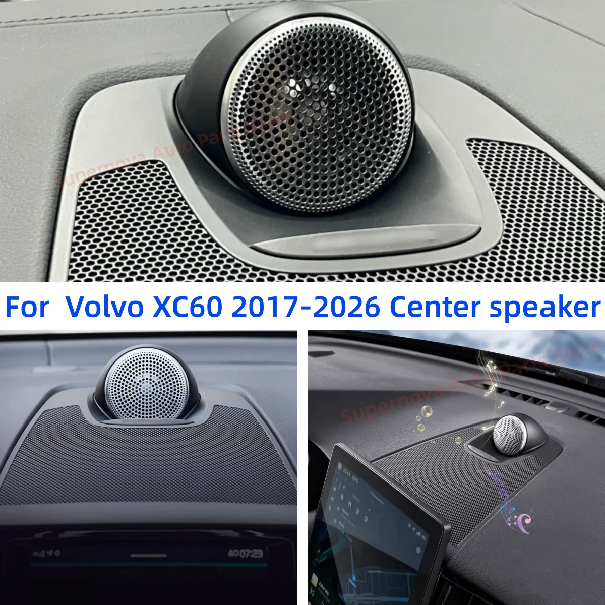 Center Mid Speaker For Volvo XC60 2017-2026 Dashboard Tweeter Audio Center Console Sound Interior Upgrade Modification Accessory