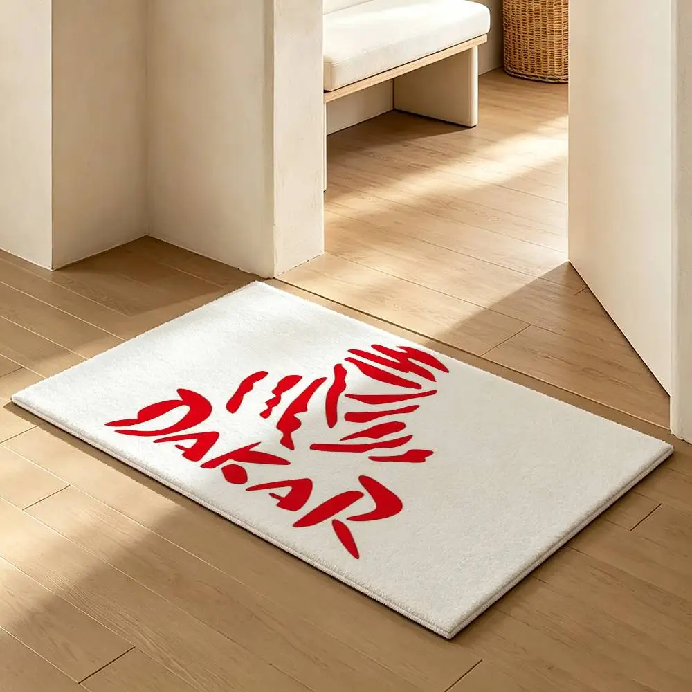 COOL R-Rally-Y D-Dakar Logo  Soft Absorbent Decorative Floor Mat for Bathroom Entryway Living Room