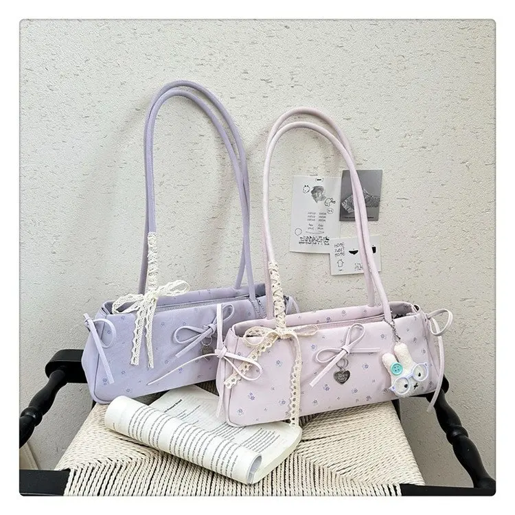 

Niche Printed Bag Women's 2026 New Commuter Versatile Shoulder Armpit Bag Fashionable Portable Baguette Bag