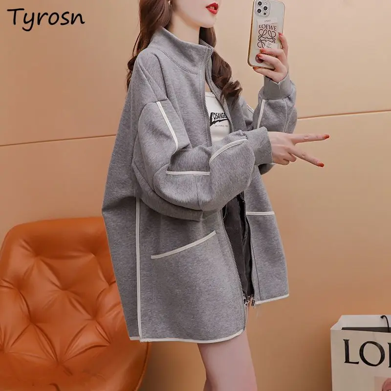 

Jackets Women Oversize Autumn Solid All-match Korean Style Simple Comfortable Design Leisure Classic Ladies Elegant Trendy New