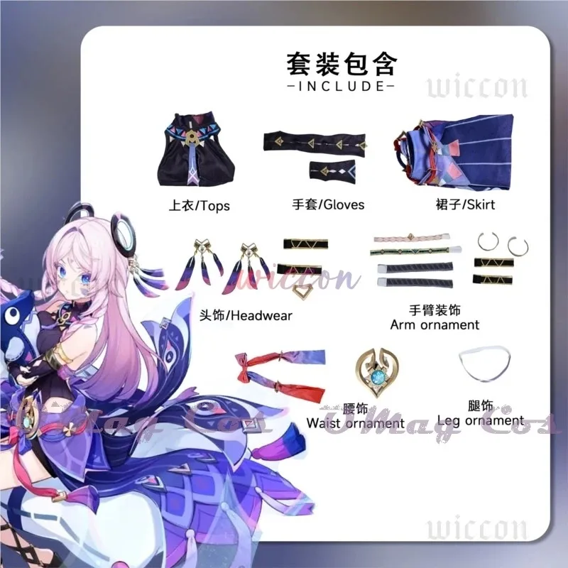 Anime Citlali Cosplay Game GenshinImpact Citlali Cosplay Costume Wig Top SKIRTS Uniform Set Shoes Party Animation Prop for Woman