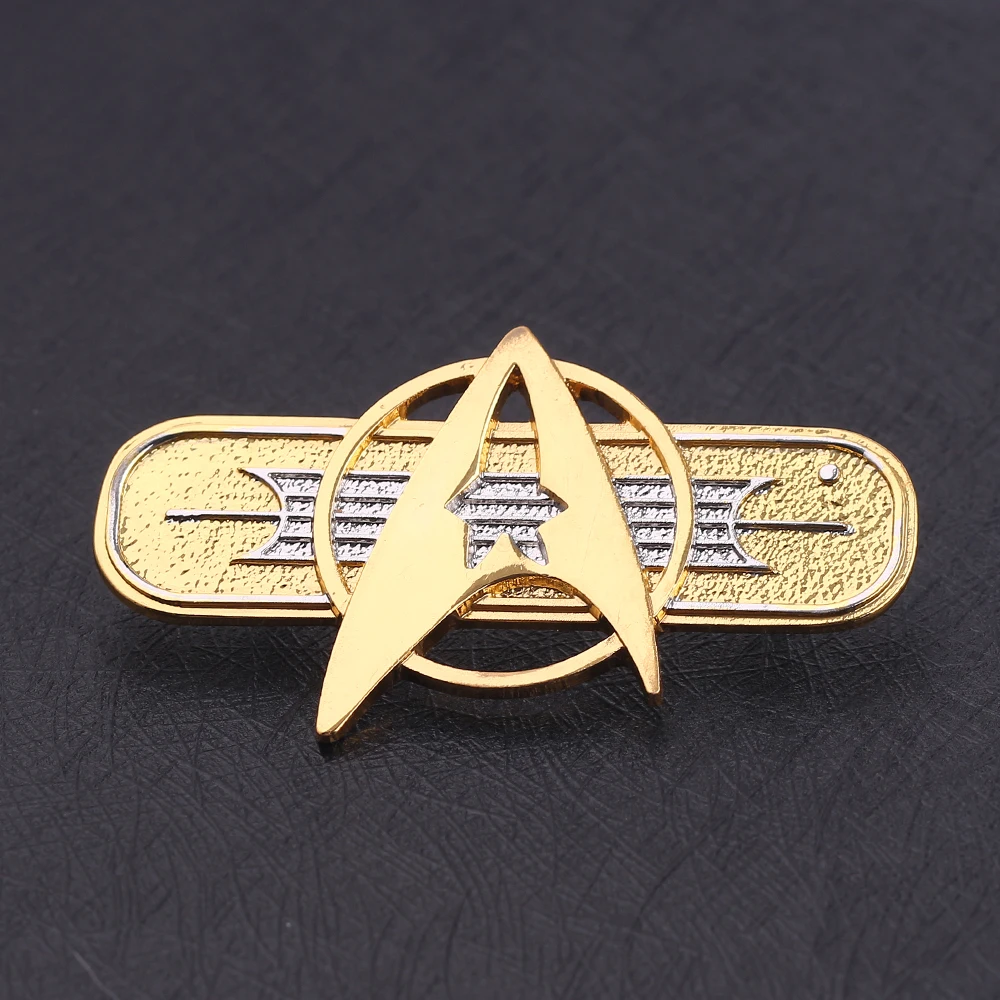 Broche de bouton de film classique Star Trek, logo Starfleet, badge en métal, mode créative, accessoires de sac à dos de chemise, épinglette, bijoux