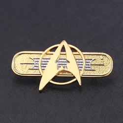 Klassischer Filmstar Trek Knopf Brosche Sternen flotte Logo Metall Abzeichen Mode kreative Hemd Rucksack Zubehör Anstecknadel Schmuck