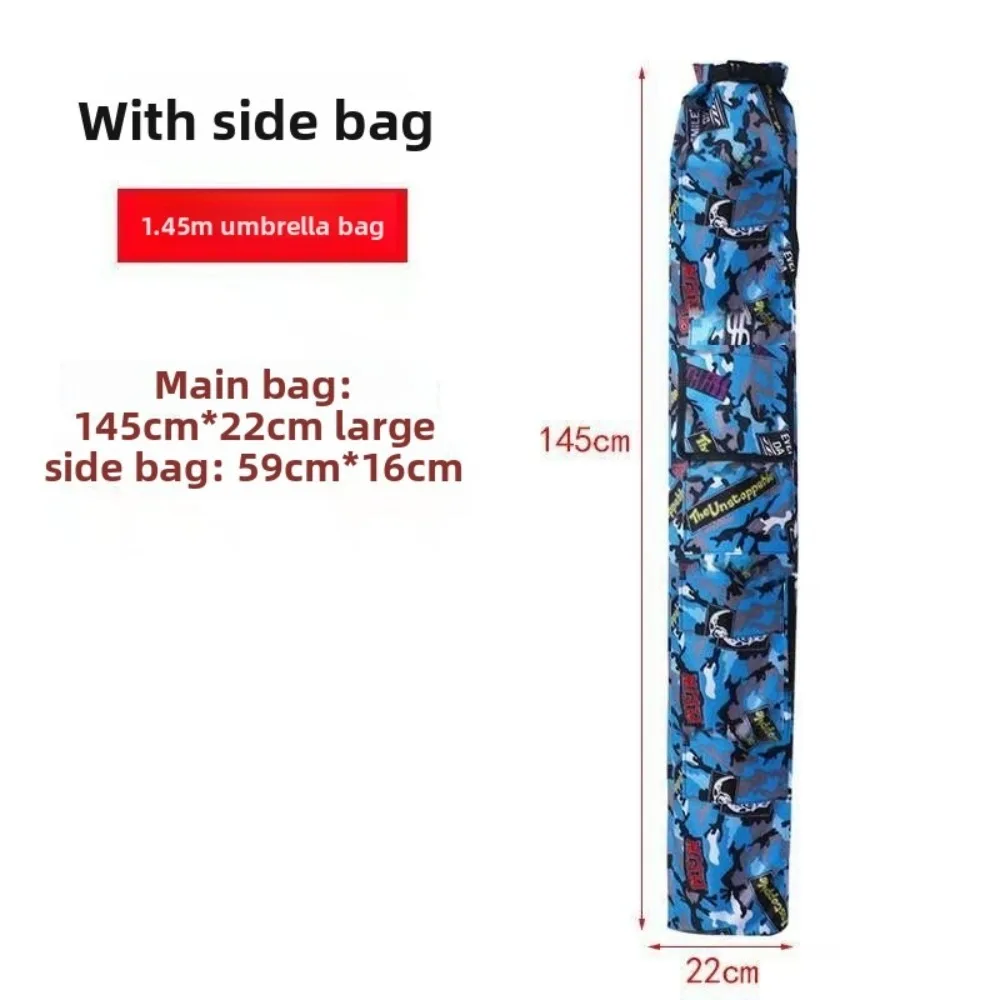 Multi-function Fishing Rod Cover Portable Foldable Fishing Rod Holder Thicken Canvas Oxford Cloth Fishing Gear Fishing Trip