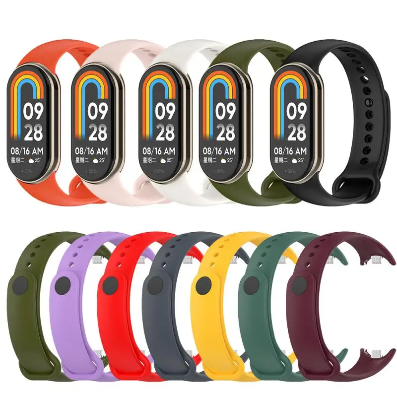 Watch Strap For Xiaomi Mi Band 8/8pro Silicone Wristband Strap Waterproof Replacement Strap MiBand 8/8pro Smartwatch Accessories