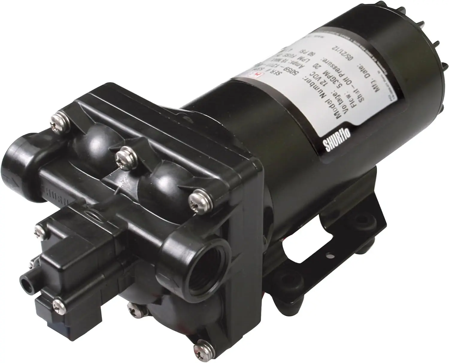 Pentair Hypro Shurflo 5059-1310-D012 Automatic-Demand Field-Proven Diaphragm Pump, 5.3 GPM c/w Santoprene Diaphragm