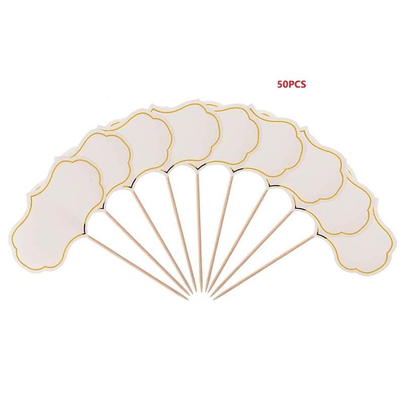 50PCS Chalkboard Cupcake Toppers Picks Charcuterie Board Buffet Labels Food Tag Blank Toothpick Flag Appetizer Signs B Durable