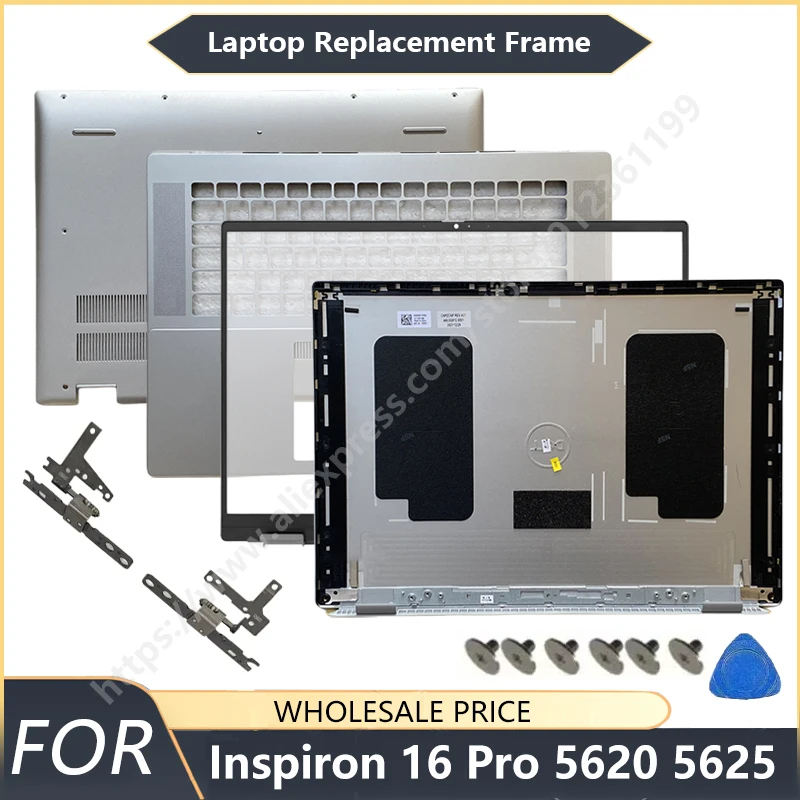 

NEW For Dell Inspiron 16 Pro 5620 5625 Laptop LCD Back Cover Front Bezel Palmrest Bottom Case replacement parts Shell Hinge