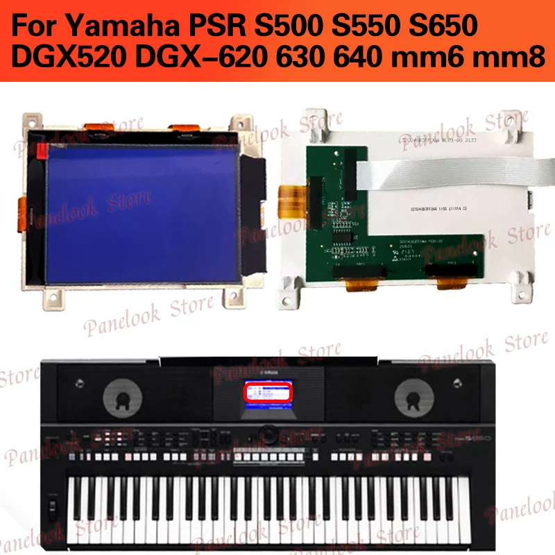 Para Yamaha DGX520 PSR S500 S550 S650 DGX-620 630 640 Mm6 Mm8 Hjdj5428 (48) 320240B3FF0WA Panel de pantalla LCD