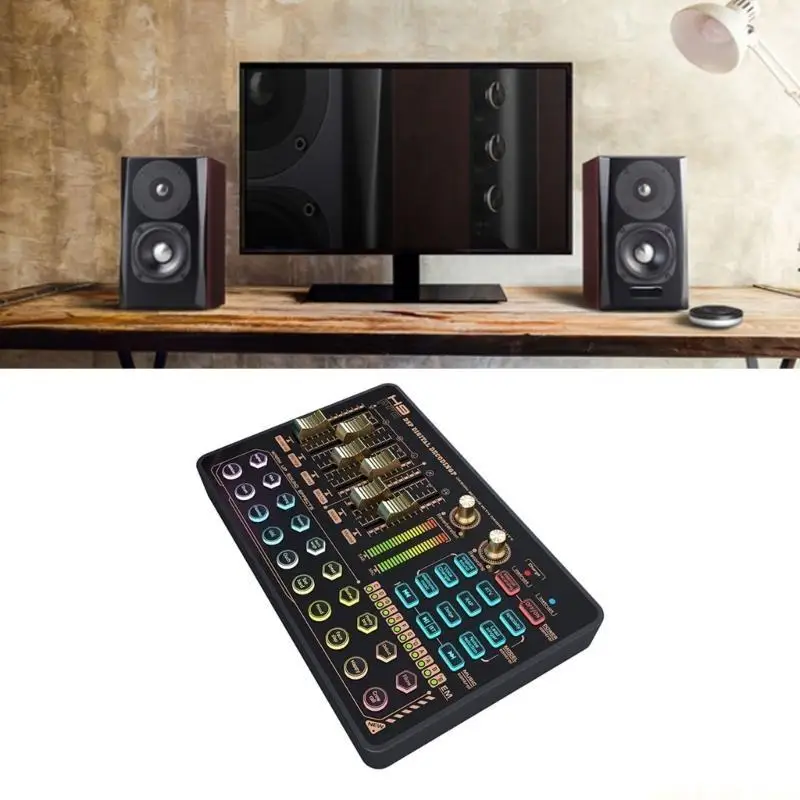 Superior Sound Quality Desktop Live Broadcast Sound Card Compatible for Various Mobile and PC System 600mw Output