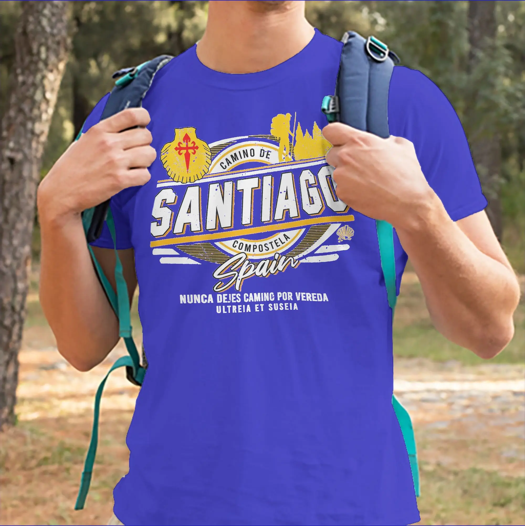 Men Women Buen Camino de Santiago. Compostela Peregrino T Shirt  Cotton Tops Short Sleeve Round Collar Tees New Arrival T-Shirt