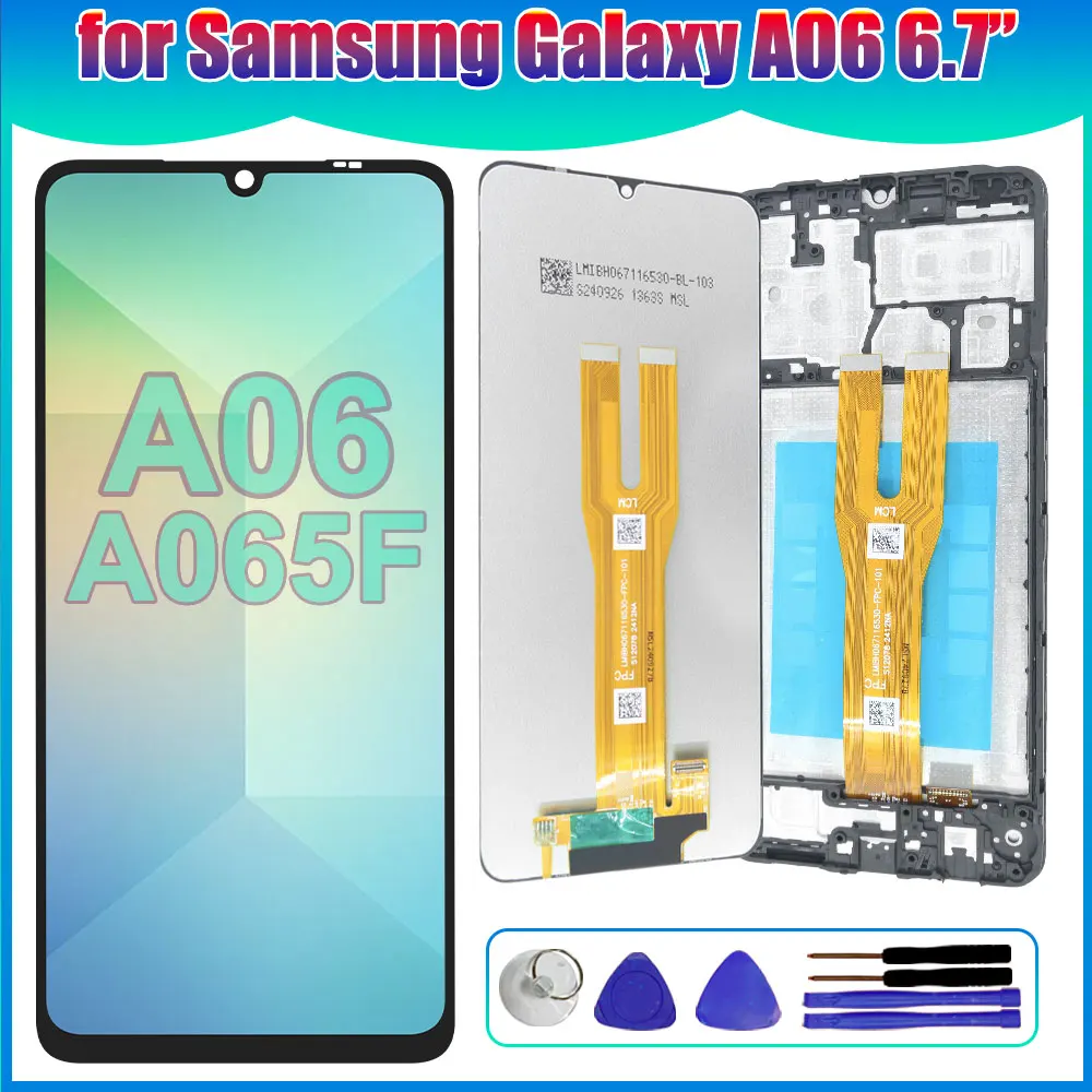 LCD for Samsung Galaxy A06 4G LCD Display Touch Screen Digitizer Replacement for Samsung A06 A065 Phone LCD Screen Assembly