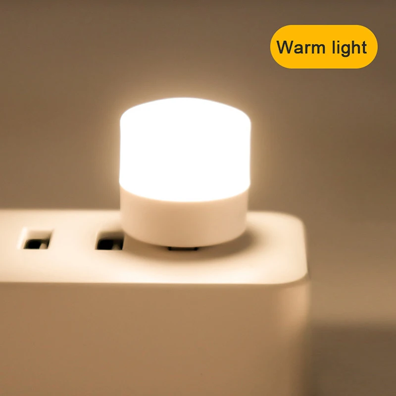 USB Plug Lamp Mini Night Light Computer Mobile Power Charging Small Book Lamps LED Eye Protection Square Reading Light