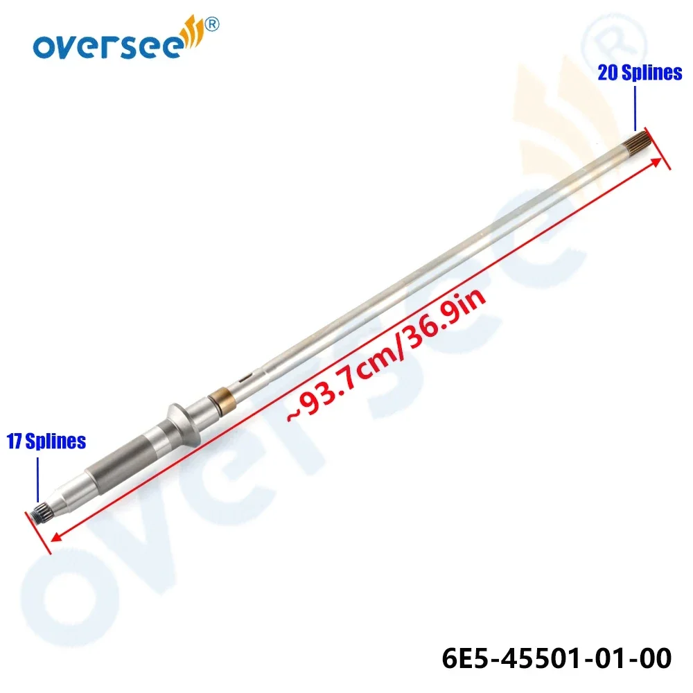 

Приводной вал Oversee 6E5-45501 L для подвесного двигателя Yamaha 115HP 130HP V4 2T 6E5-45501-01-00 Длинный приводной вал подходит для 1984-2009 гг.