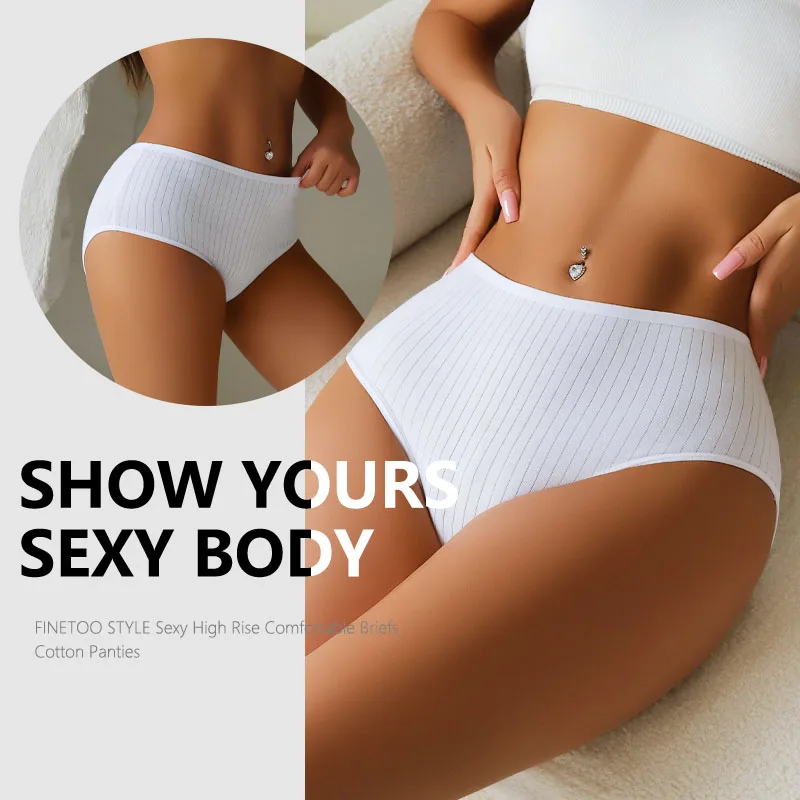 3 قطعة/المجموعة سلس سراويل داخلية قطنية مرنة للنساء بلون عالية الارتفاع تنفس الملابس الداخلية الإناث لينة مريحة الملابس الداخلية الحميمة #2