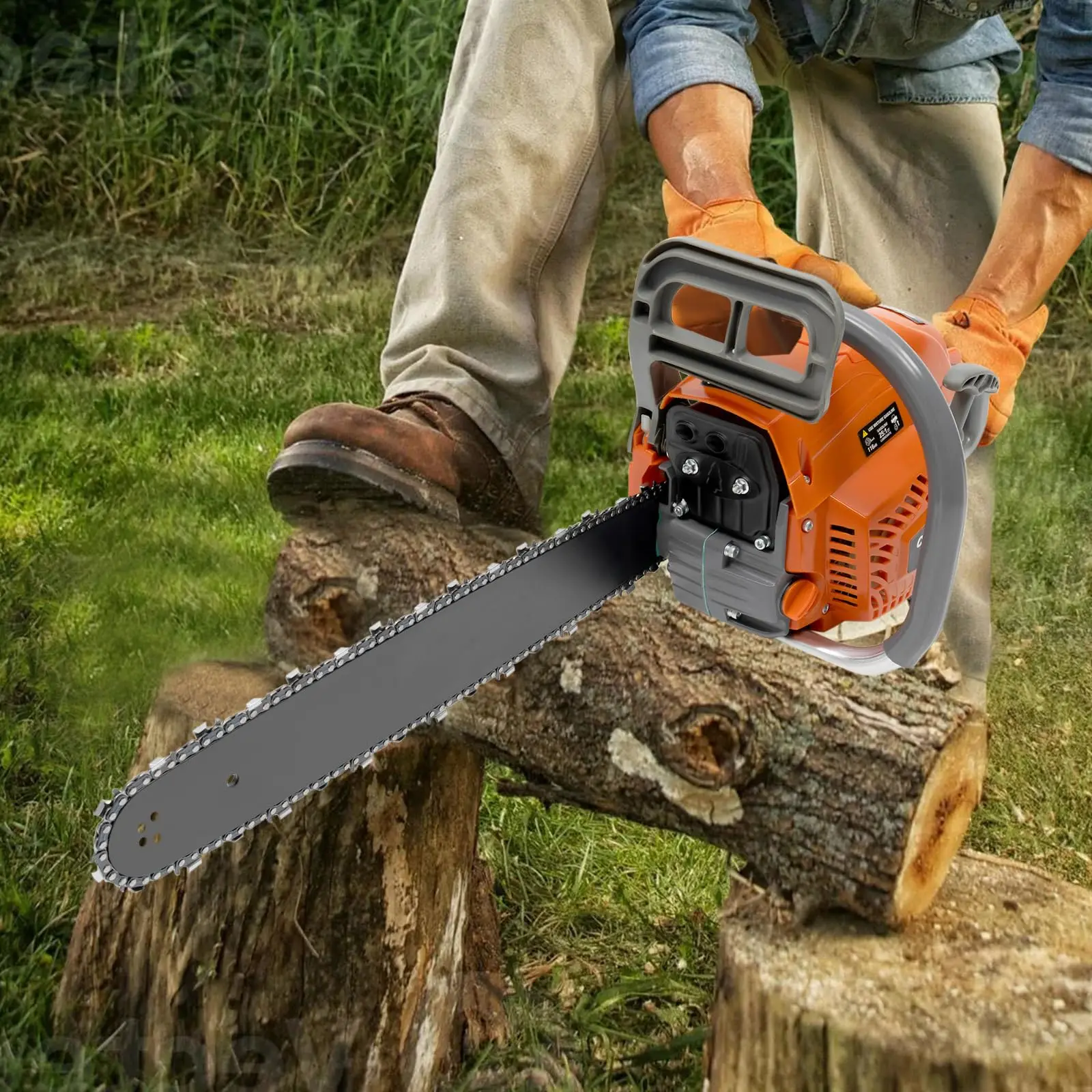 Gas Chainsaw 58Cc Gas Powered Chain Saw 20 Inch Handheld Cordless Petrol Chainsaws 2-Cycle Gasoline Powered Chain Saws for Trees