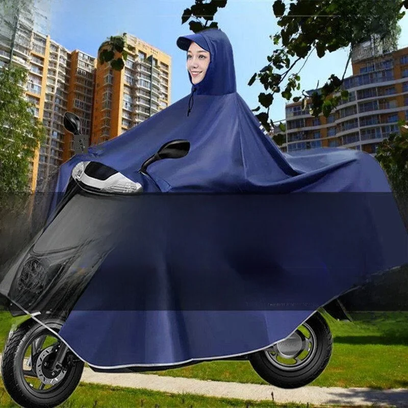 

Thickened Raincoat Vehicle Rain Poncho Unisex Full Body Motorcycle Riding Rain Protection Foot Cover Double Person