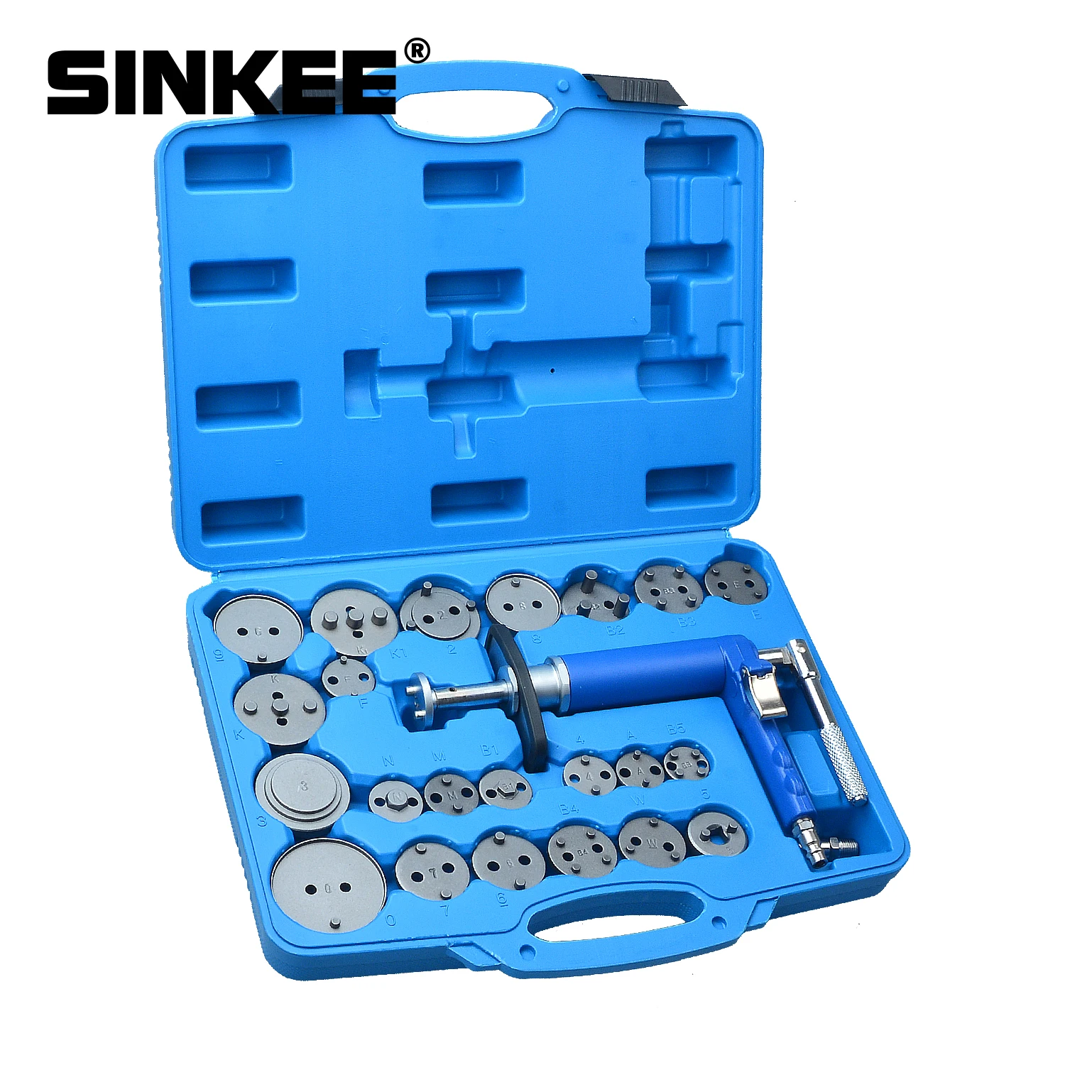 

23pcs Universal Pneumatic Disc Brake Caliiper Piston Compressor Adjustment Tool Kit