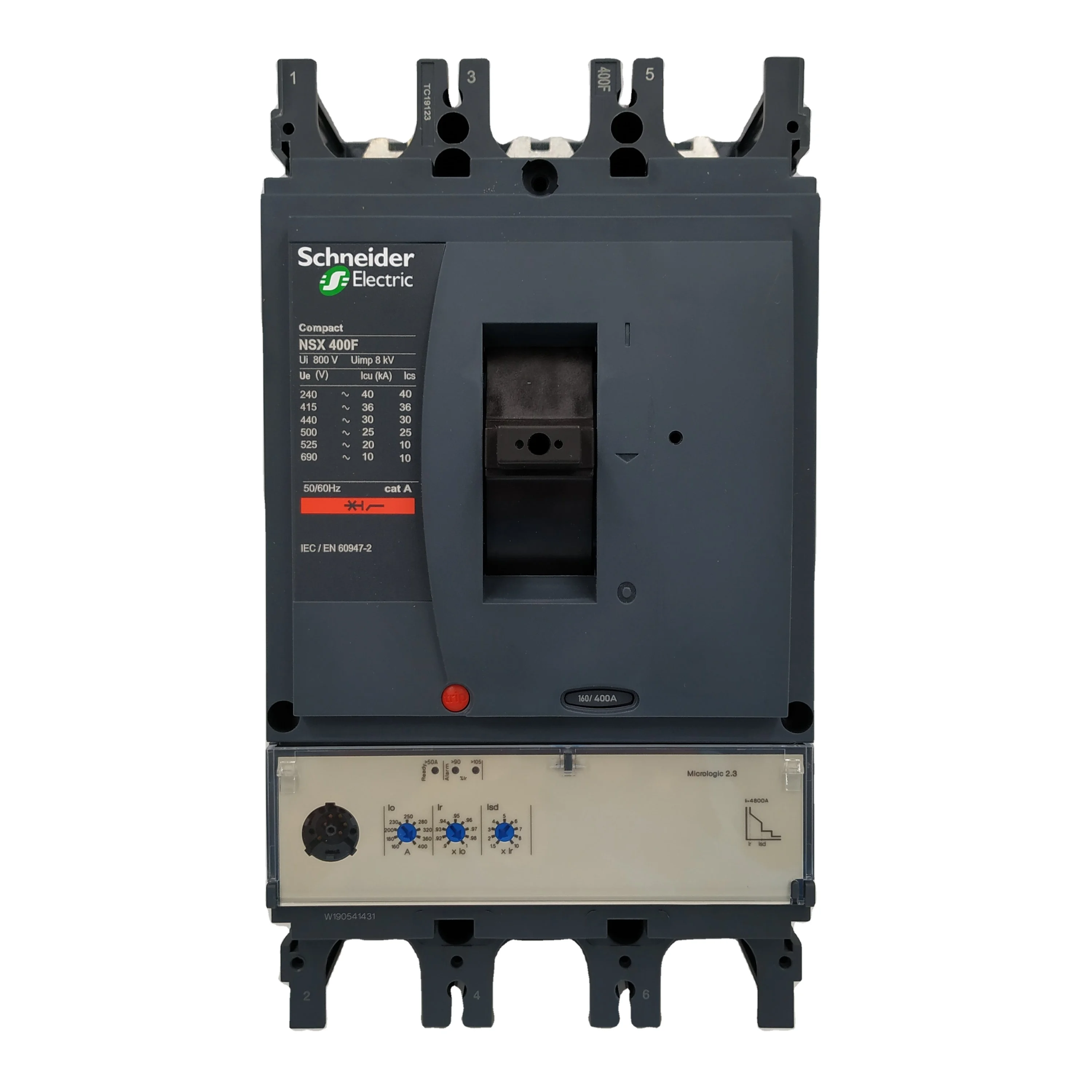 

Compact Circuit breaker NSX400/630F MCCB NSX400F - Micrologic 2.3 - 400 A - 3 poles 3d LV432676