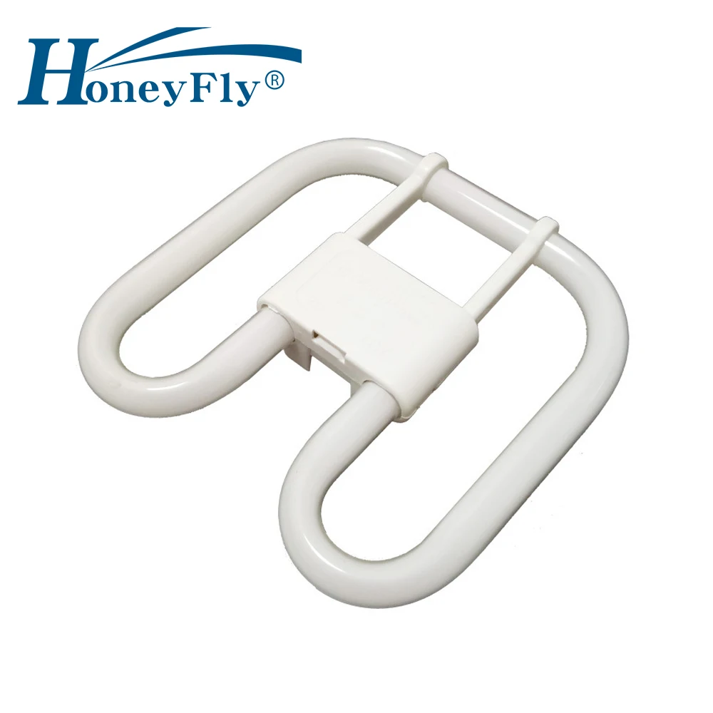 HoneyFly Butterfly Fluorescent Lamp 2D 10W 16W 21W 38W 3 Primary Colors 4 Pins Square Household Ceiling Energy-saving