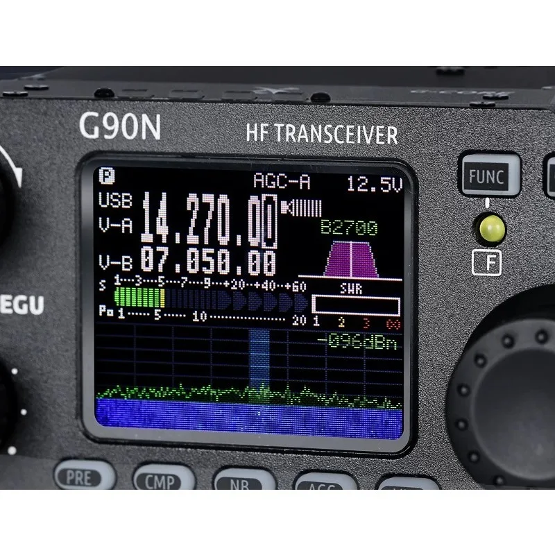 Portable 10W HF SDR Transceiver G90S  Built-in Antenna Tuner with Detachable Panel for Field