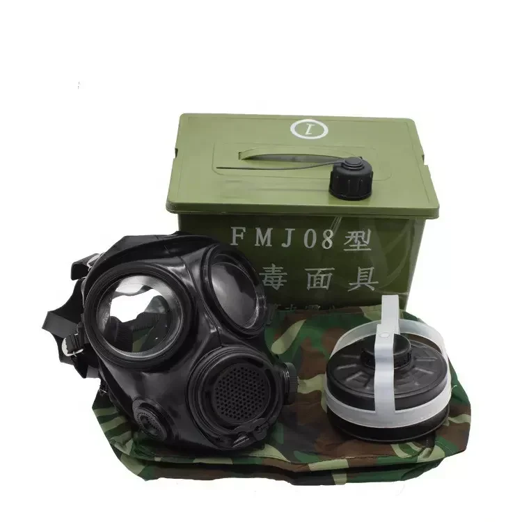 Durable and sturdy Hot Sale Safety respiratory protection full mask black color biochemical russian gas mask