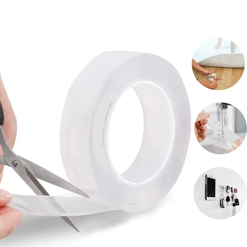 1/2/3/5M Traceless Nano Magical Tape Double Sided Tape Trans