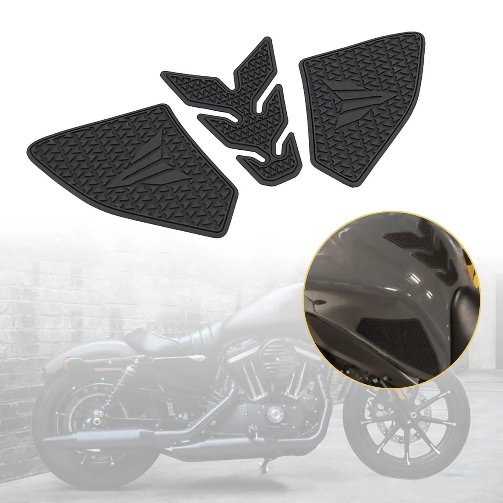 

High-quality tank pad, rubber cushion set for motorcycle tank, easy